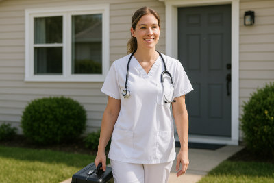 Our clinician visiting you home for earwax removal